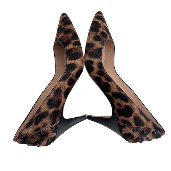 Tod's Calf Hair Leopard Print Pump Heel, Size 35.5 (US 5.5) NWOB - Picture 5 of 6